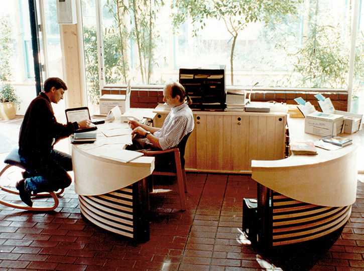 Arbeitsplatz in Öko-Musterhaus